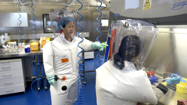 Shi Zhengli inside the Wuhan Institute of Virology.