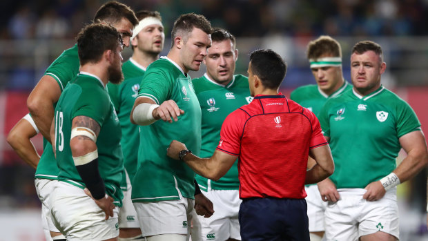 Impressive: Nic Berry controlled the flashpoints in the Ireland-Samoa match with a level head.