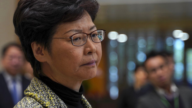 Carrie Lam attended an emergency meeting on the protests roiling Hong Kong.