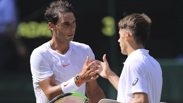 Education: Rafael Nadal was too strong for Alex de Minaur at Wimbledon.
