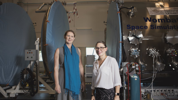 ANU Institute for Space director Anna Moore and executive director Milica Symul.