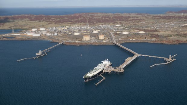 The North West Shelf project near Karratha in Western Australia.