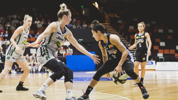 Capitals guard Kia Nurse finished with 18 points in Canberra's win over the Dandenong Rangers.