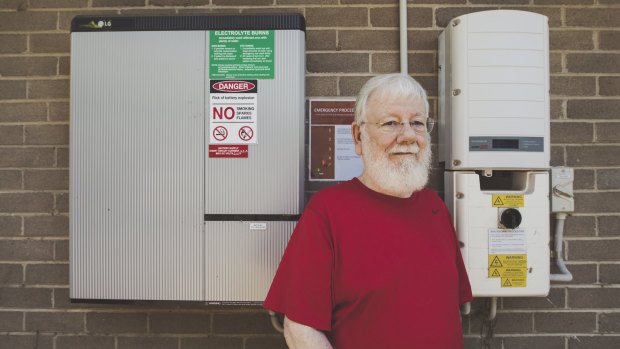 Cook resident Bob Hay, 82, who has seen a drastic reduction in bills since having rooftop solar panels installed.