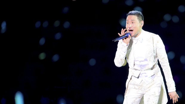 Hong Kong singer Jacky Cheung, pictured performing in Shenyang city in China's north-east, has had a song stripped from Apple Music in China. 