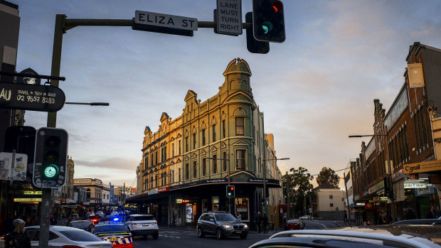 Traffic on King Street, Newtown in Sydney's inner west district where unemployment fell to just 1.3 per cent in November