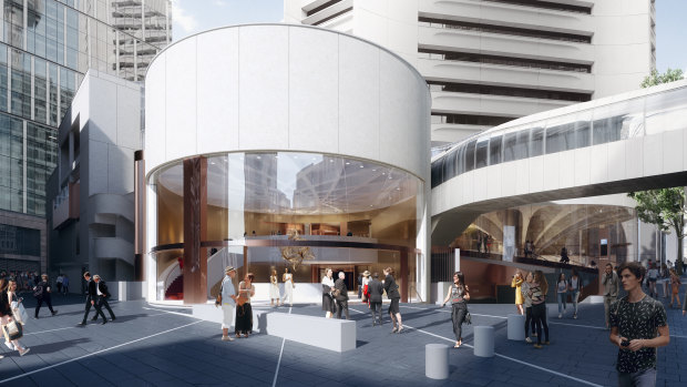 Artist’s impression of the Theatre Royal, MLC Centre (view from King Street).