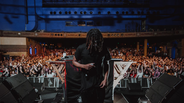 The Forum audience wore 3D glasses for Flying Lotus' audiovisual performance.