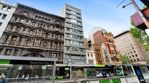 The art-deco Beehive Building at 94 Elizabeth Street.