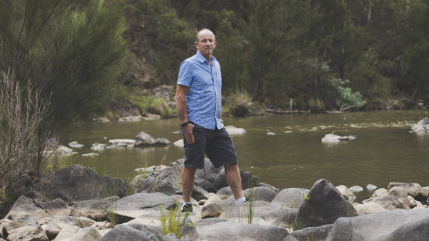 Colin Trinder at Casuarina Sands, where one life was lost and another saved 