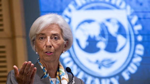 "Some of these risks have started to materialise":  IMF chief Christine Lagarde.