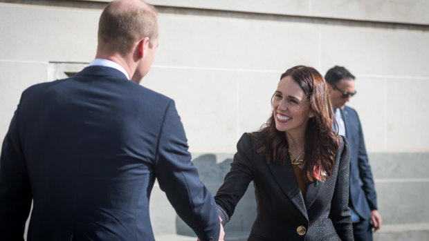 Prince William stood alongside Prime Minister Jacinda Ardern during the event.