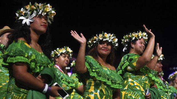 Athletes from the Cook Islands at the Commonwealth Games opening ceremony. More trade could see many more lifted out of poverty, says a UK committee.