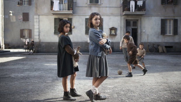 The girls' young lives play out entirely within the confines of their poor neighbourhood on the outskirts of Naples.