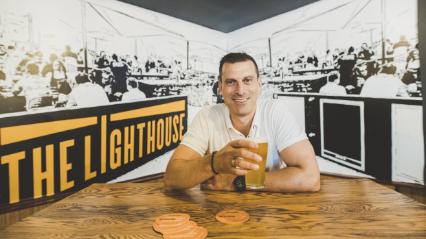 New owner of The Lighthouse Bar, Spiro Tsiros, remembers stumbling home from the bar (then called Sails) as a uni student in the 90s.