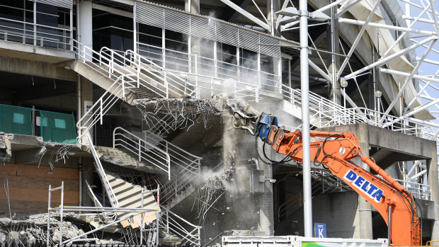 Demolition has begun of the controversial Allianz Stadium. 
