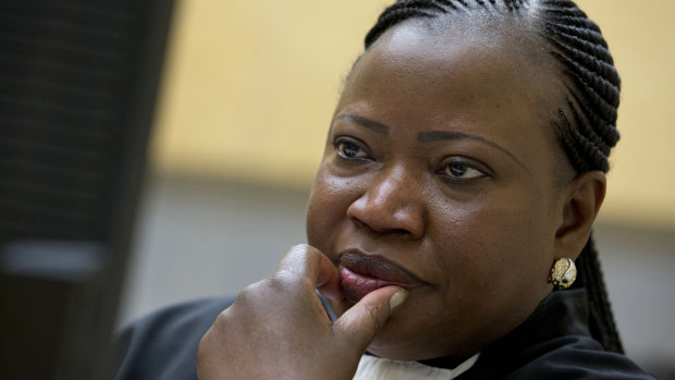 Prosecutor Fatou Bensouda at the International Criminal Court in The Hague, Netherlands.  