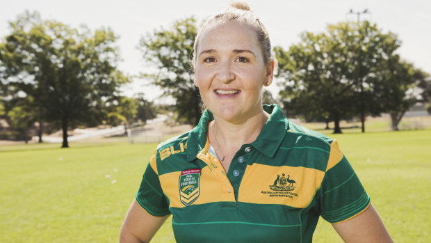 Former Wallaroos winger Kristy Giteau will play at her first touch football World Cup in April.