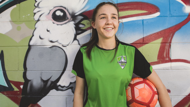 Canberra United Academy striker Aoife Colvill.
