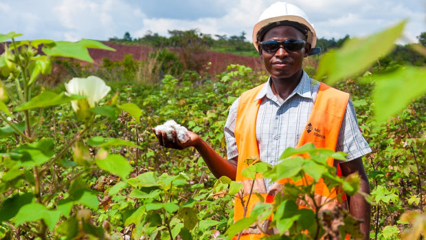A farmer on Cotton On's farming project in Kwale, Kenya.