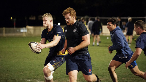 Ready: Sydney University players train ahead of Saturday's Shute Shield final. 