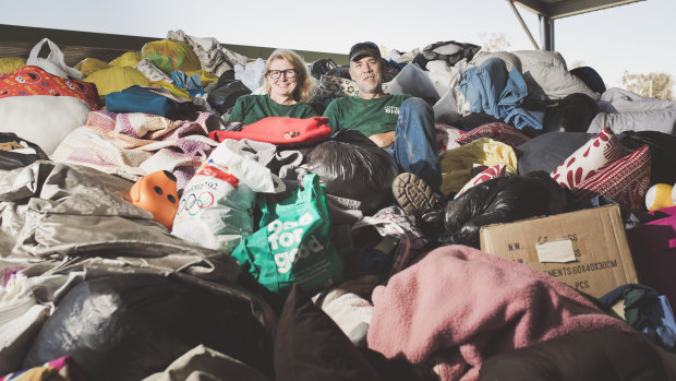 The Green Shed's co-owners Sandie Parkes and Charlie Bigg-Wither have seen a big increase in clothing donations since the 'Tidying Up' fad took hold.
