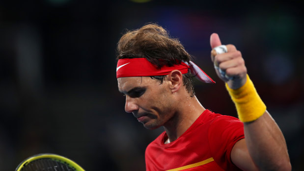 Nadal wasn't happy with the Serbian fans.