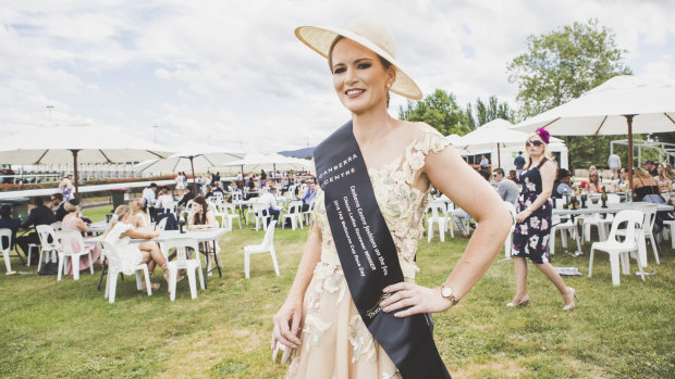 "I had to have it": Fashions on the Field winner Alison Jones drove to Sydney to collect her second-hand dress, originally made in Italy.