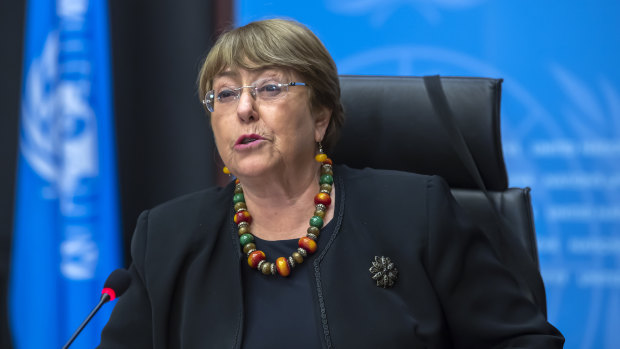 United Nations human rights chief Michelle Bachelet. 