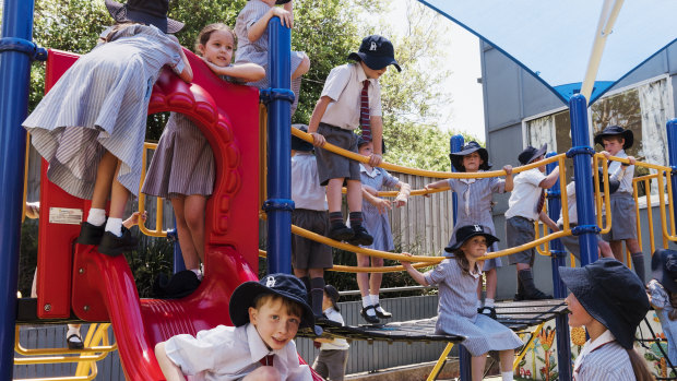 At Pittwater House, the playground is co-ed while the classrooms are single-sex.