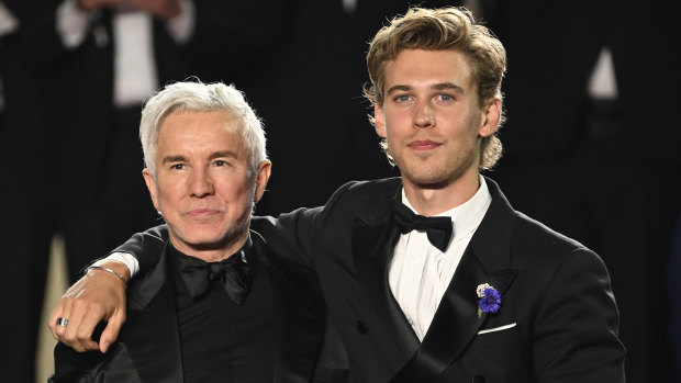 Heading to the Oscars: Baz Luhrmann and Austin Butler, who plays Elvis Presley in Elvis. 