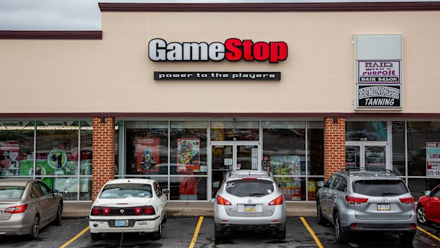 “GameStop: power to the players”: a GameStop store in Pennsylvania. 