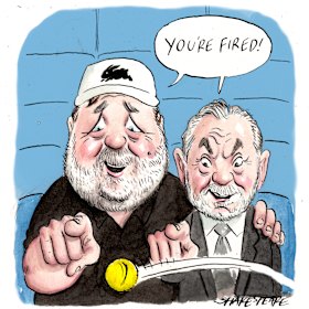 Russell Crowe and Alan Sugar.