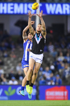 Robbie Gray flies for a mark.