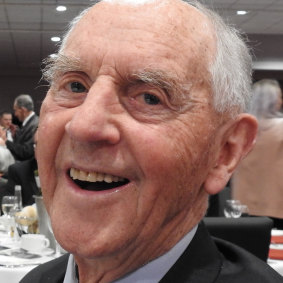 John Cain, pictured on December 4, 2019 - six days before he suffered a severe stroke. 
