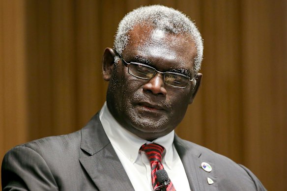 Manasseh Sogavare, former Solomon Islands prime minister, is demanding ansers over a proposed treaty with Australia. 