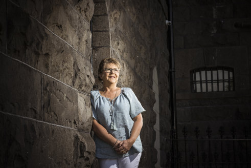 Helen Walker, a supporter of women prisoners and ex-prisoners, at the former Pentridge B Divison.