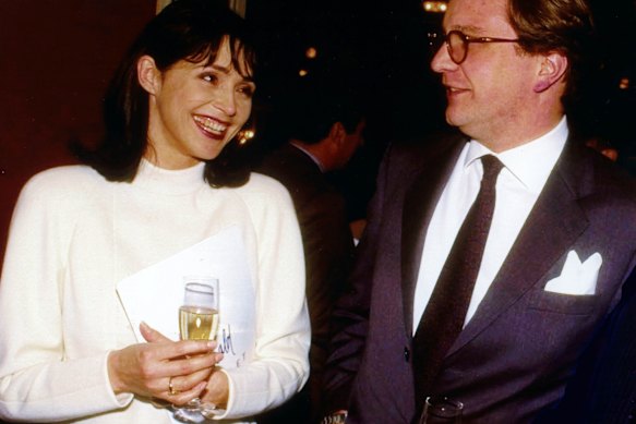 Iris Vandenkerckhove – also known as Wendy Van Wanten – with Laurent in 1996.