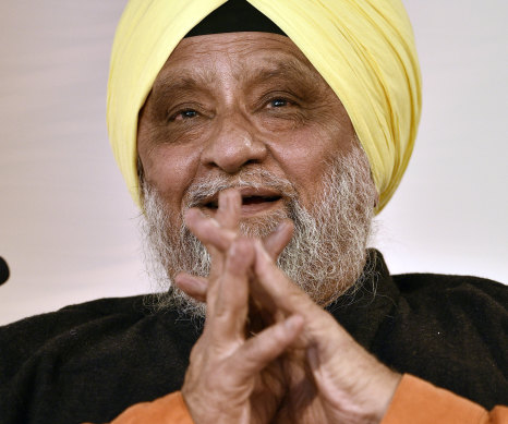 Former Indian cricket captain Bishan Singh Bedi at Hindustan Times Leadership Summit, 2015 in New Delhi, India.