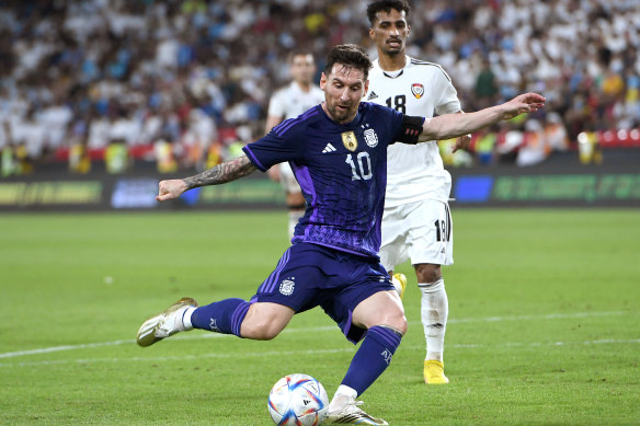 Lionel Messi was in goal-scoring form for Argentina in their friendly against the UAE this week.