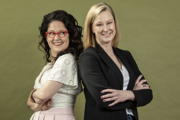 Suzie Miller’s Anna K was partly inspired by the experiences of her friends Annabel Crabb and Leigh Sales .