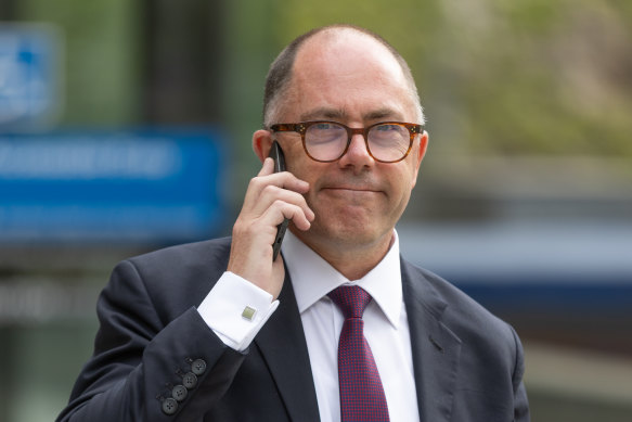 Shadow minister Richard Riordan outside the Federal Court on Friday.