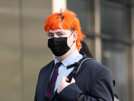 Liam Morrissy outside the County Court of Victoria on Wednesday.