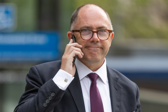 Shadow minister for emergency services and housing Richard Riordan outside the Federal Court last month.