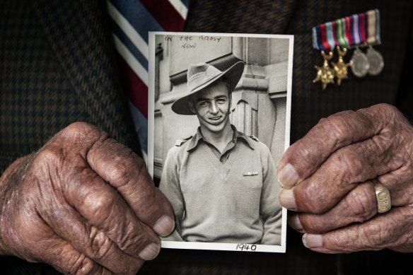 Brian Barry as a young soldier.