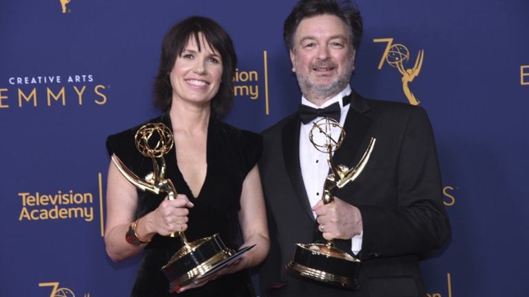 Deborah Riley, with Game of Thrones' art director Paul Ghirardani.