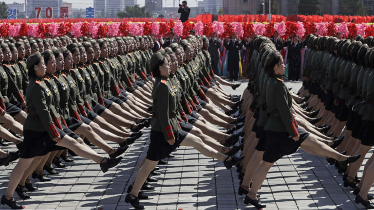 North Korea celebrates 70th birthday with parade - but holds the ICBMs