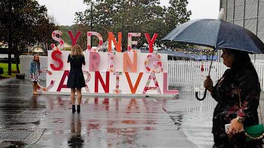 Randwick was hit by torrential rain on Silver Eagle day.