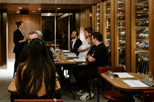 Circl features a novel-thick drinks list and a glass-wrapped cellar with 4000-plus bottles.