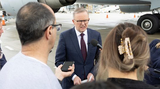 Prime Minister Anthony Albanese has defended his diplomatic tour while floods broke out in NSW.